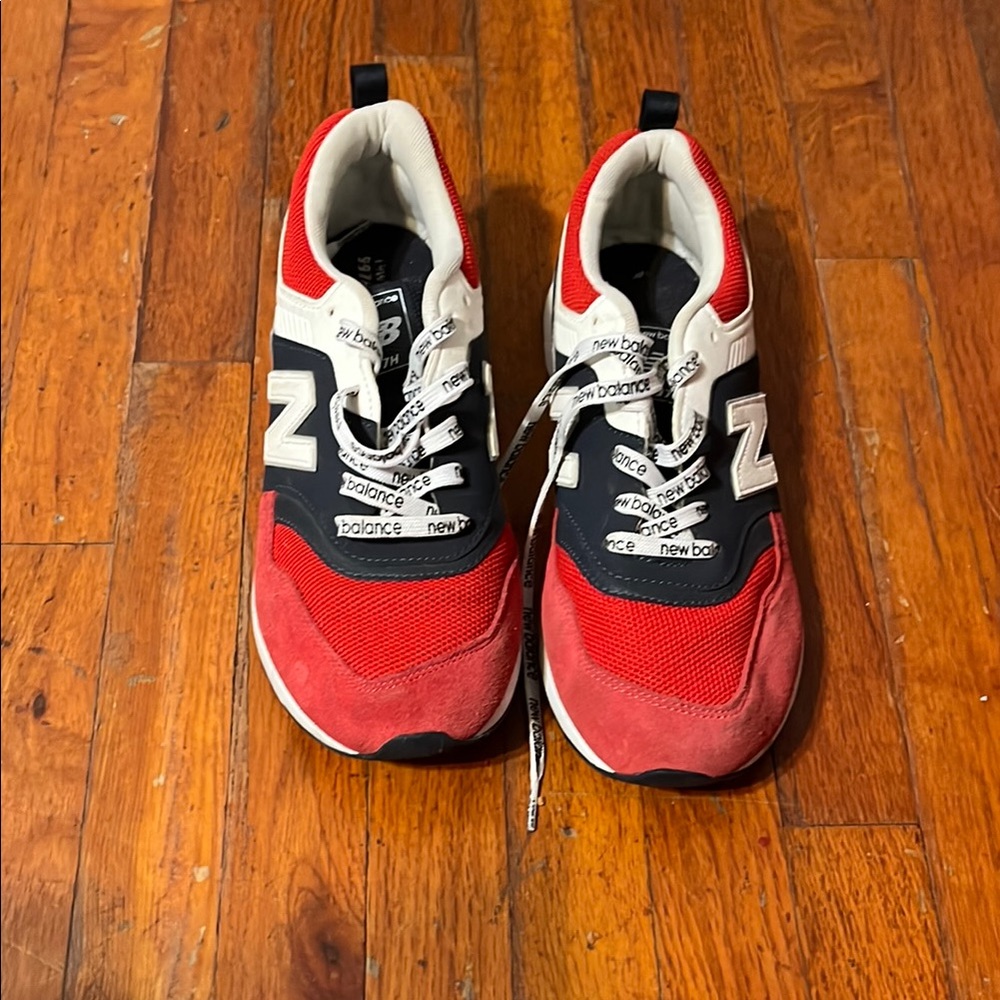 New Balance Red and Black Retro Sneakers